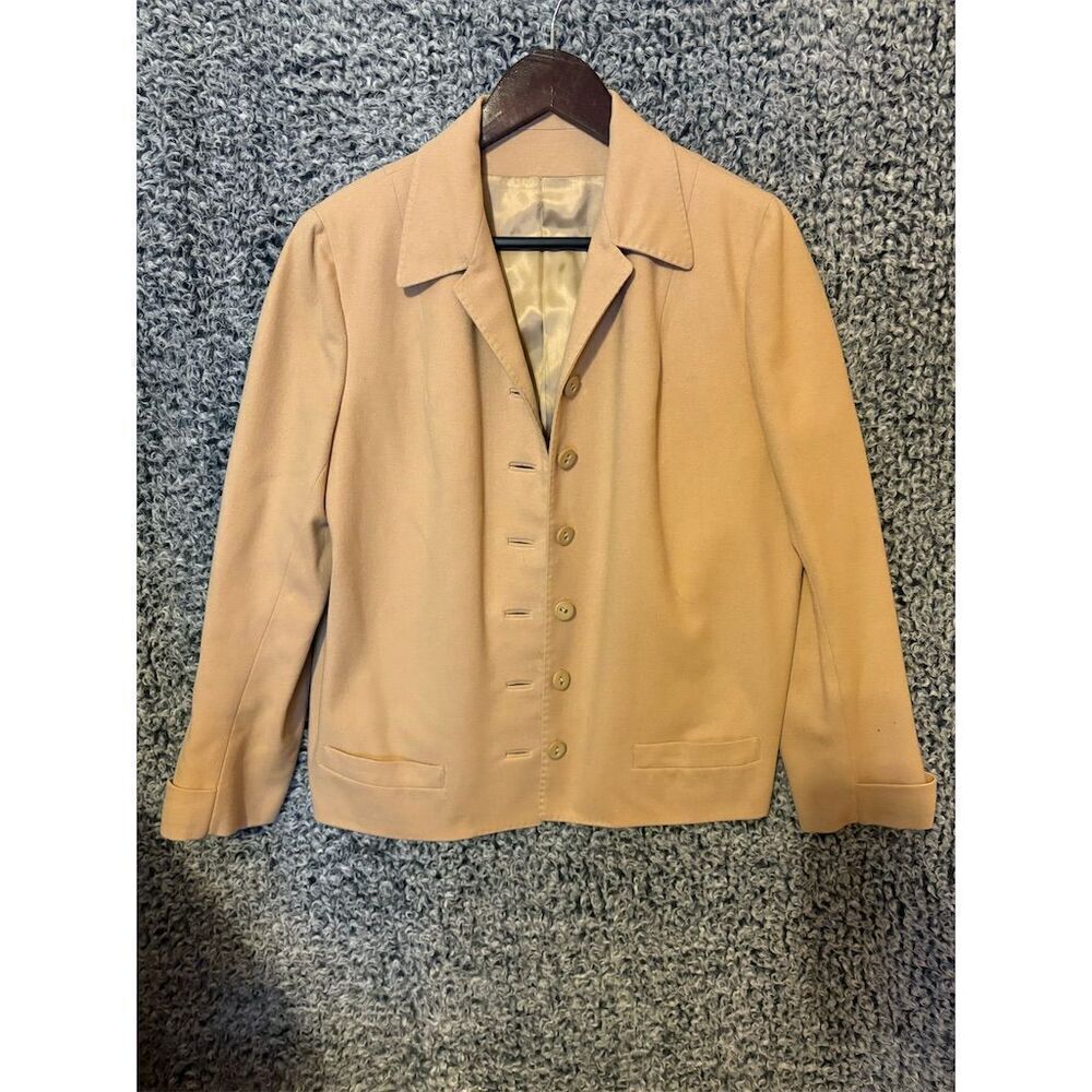 Vintage Rosenblum Women's Brown Button-Up Jacket Size M Long Sleeve